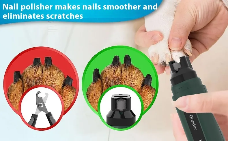 LED Pet Nail Grinder Painless Nail Care for Dogs & Cats